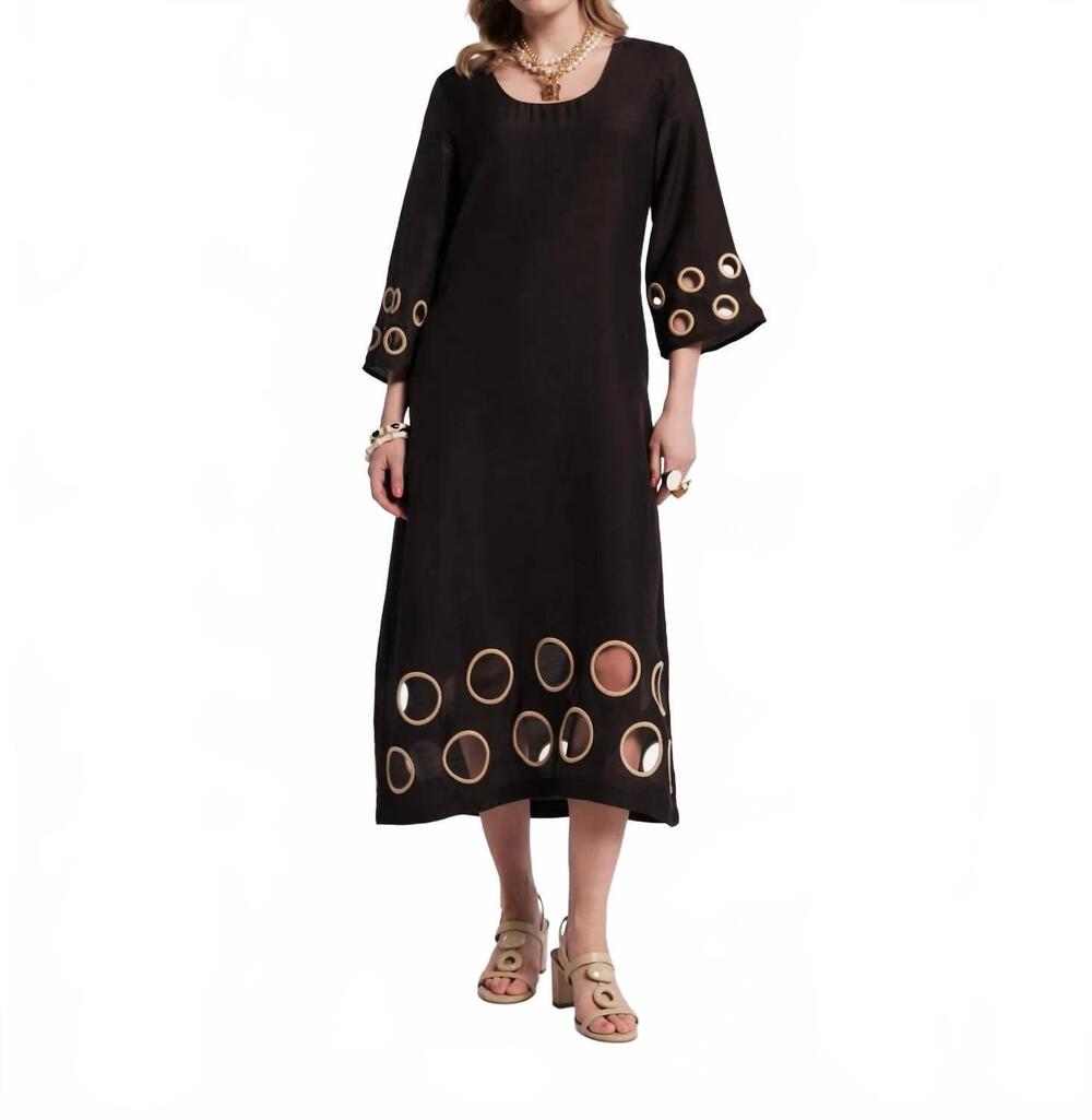 NEW FRANCES VALENTINE faye cut out maxi dress in black